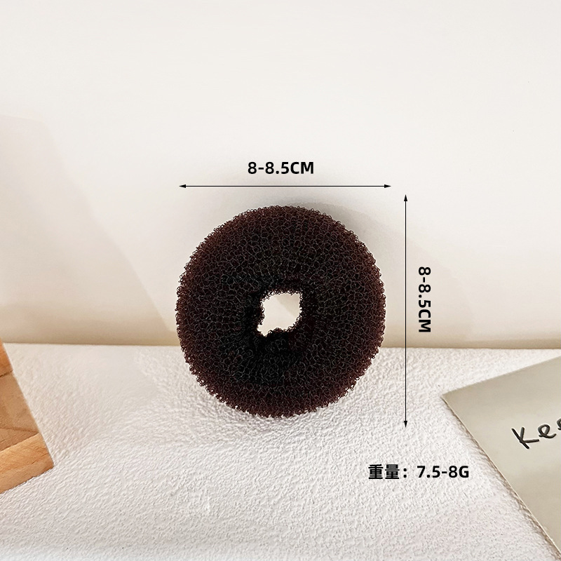 Platillo de rosquilla, mujer perezosa, lazo para el cabello con cabeza de bola esponjosa, artefacto para niños, tocado de capullo, accesorio para el cabello coreano