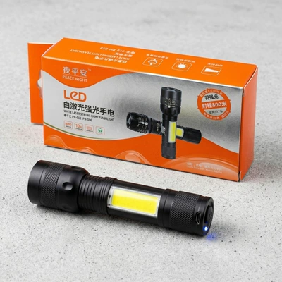 Telescopic Zoom Flashlight Outdoor Household Emergency Portable Rechargeable Handheld Laser Flashlight Led Light (UV fənərlər) - pn-012