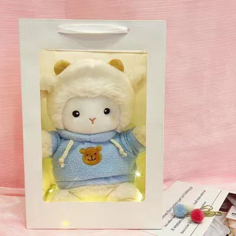 En línea rojo Boke ovejas muñeca Regalo de Cumpleaños de peluche de juguete niña linda muñeca de ovejas calmante muñeca para dormir