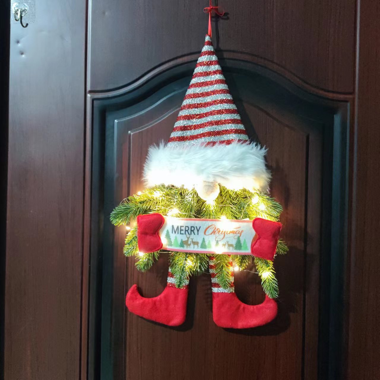Suministros de decoración navideña guirnalda navideña Piernas Largas Anciano sin rostro colgante de Navidad colgante de pared colgante de puerta