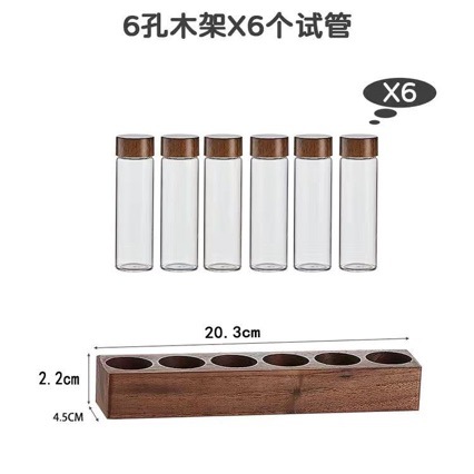 Nuevo tipo transfronterizo de madera sólida cubierta de nuez granos de café envasado botella de café olor botella de incienso base de almacenamiento estante de exhibición