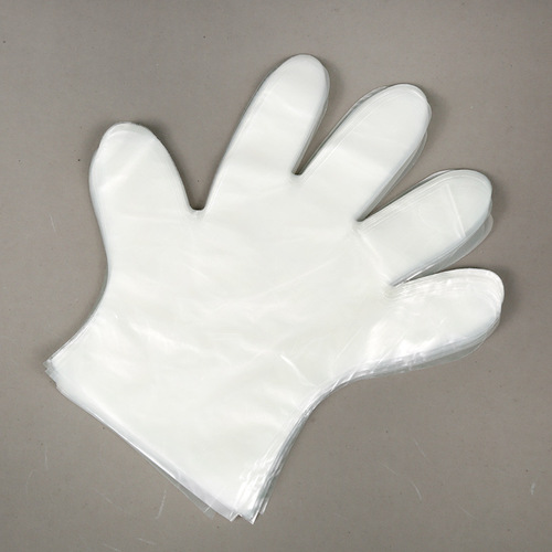 Disposable Thickened Plastic Transparent Sanding Elastic TPE Disposable Dining Household Cleaning Gloves