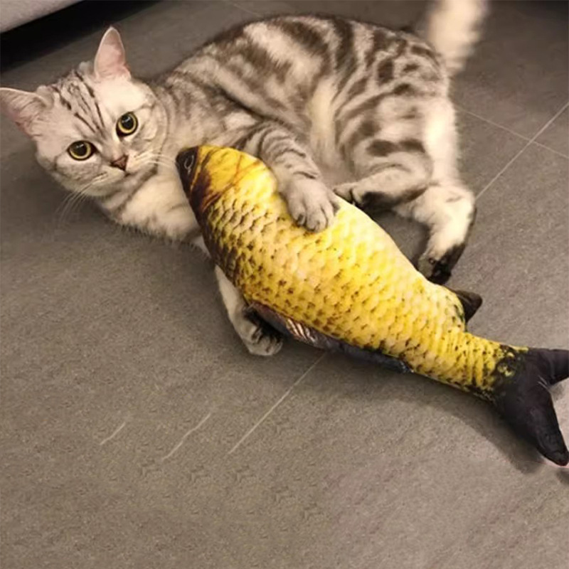 逗猫玩具仿真鱼逗猫磨牙啃咬毛绒玩具鱼猫薄荷鱼猫咪用品|undefined