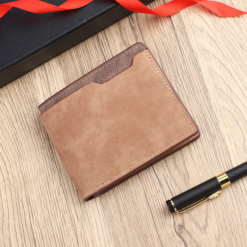 Nuevos productos transfronterizos europeos y estadounidenses monedero de hombre esmerilado corto multifuncional multi-tarjeta de moda de alta calidad pu cartera pequeña