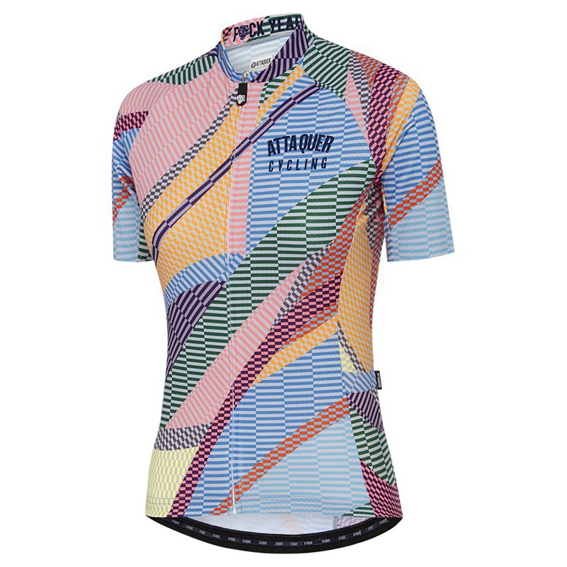 Hot Product Attaquer Women's Cycling Jersey Short-Sleeved Kaleidoscope Top Breathable Quick-Drying Women's Cycling Jersey in Stock