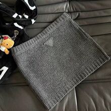 针织半身裙 年春秋新款 极简设计中腰版型粗针织短裙