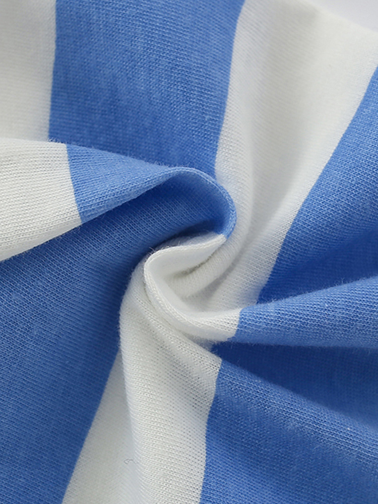 Malwee traje para niños verano nueva camiseta Europa y América ropa de hogar para niños pequeños y medianos pantalones cortos a rayas de dos piezas