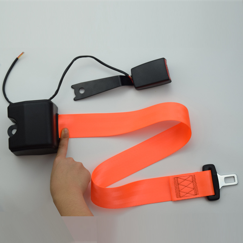 Forklift safety belt Forklift two-point automatic telescopic safety belt Orange Hangfork two-point self-locking safety belt