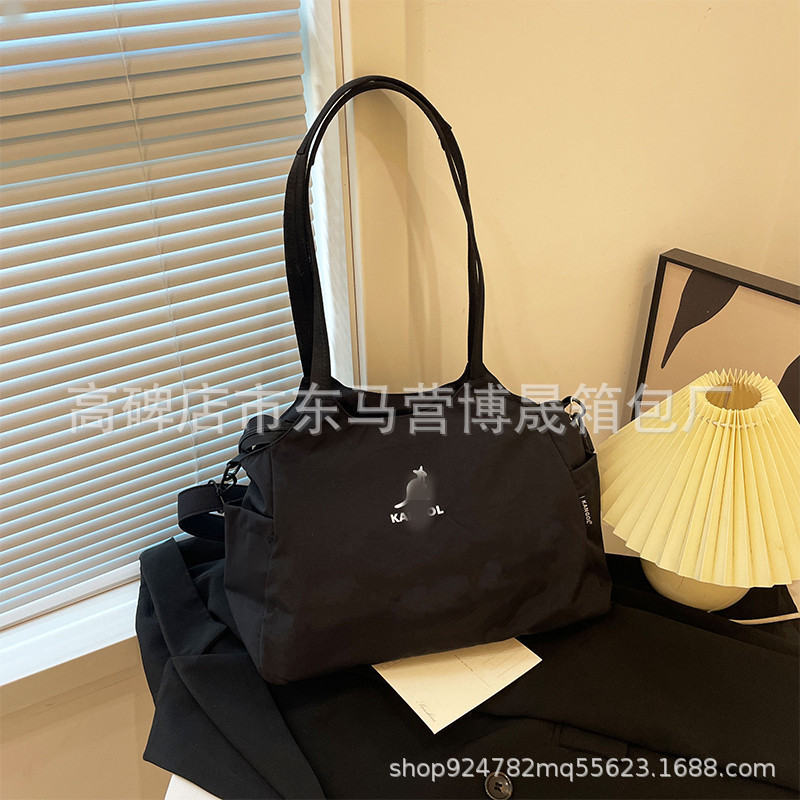 袋鼠新款时尚大容量单肩包户外旅行斜挎手提购物袋女士托特包批发|undefined