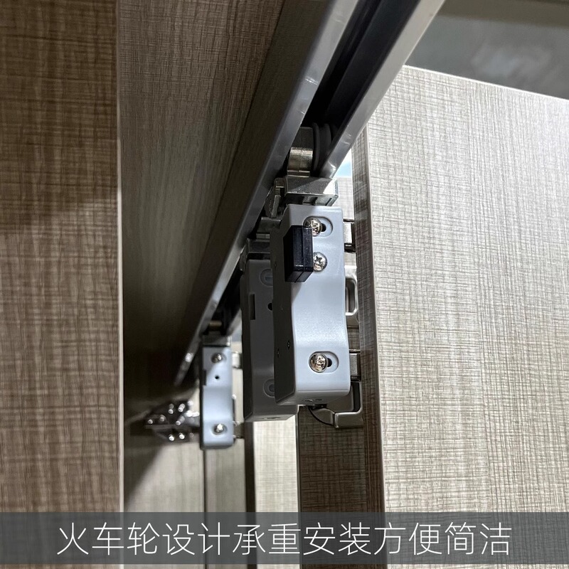 ワードローブ折りたたみスライドドア吊りレールフルセットハードウェアクローク左右スライドドア緩衝吊り滑車アクセサリー|undefined