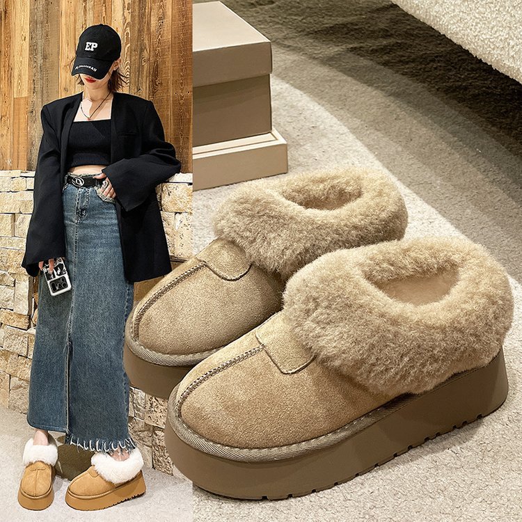 Warm boots platform, shoes, 2023 collection