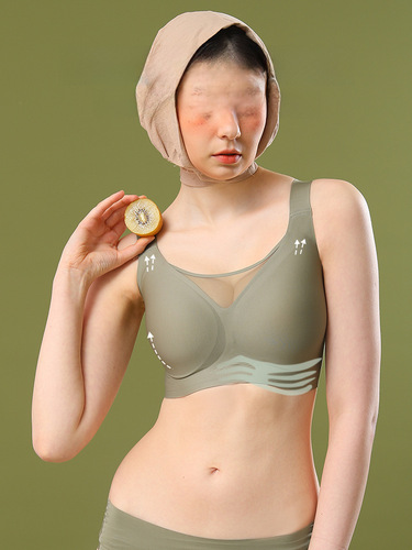 Online shopping network sheer style large bust reducing bust ultra-thin anti-sagging adjustable seamless plus-size women's bra