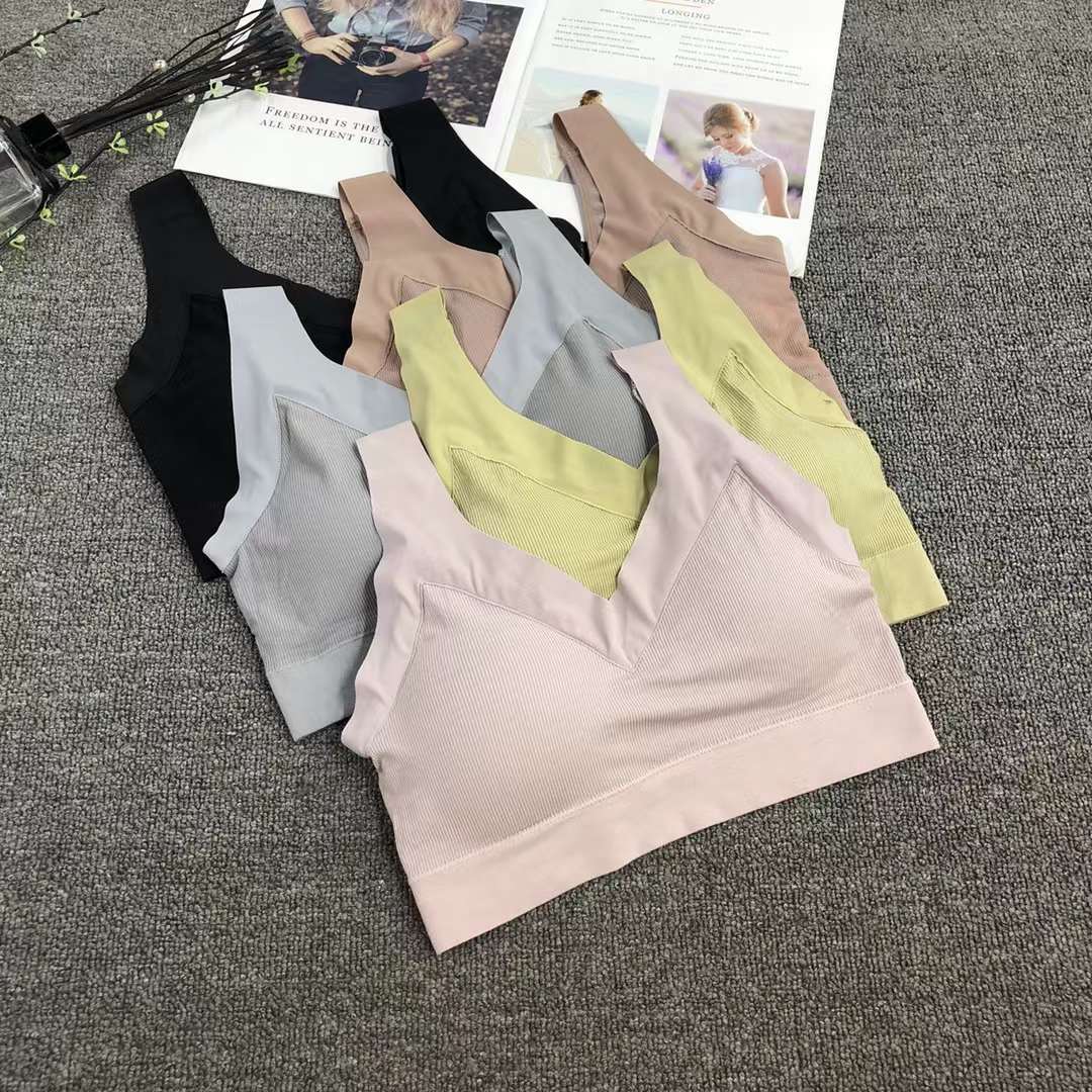 Nueva inconsútil alto elástico belleza de alta calidad las mujeres chaleco inalámbrico yoga sujetador ropa interior deportiva al por mayor