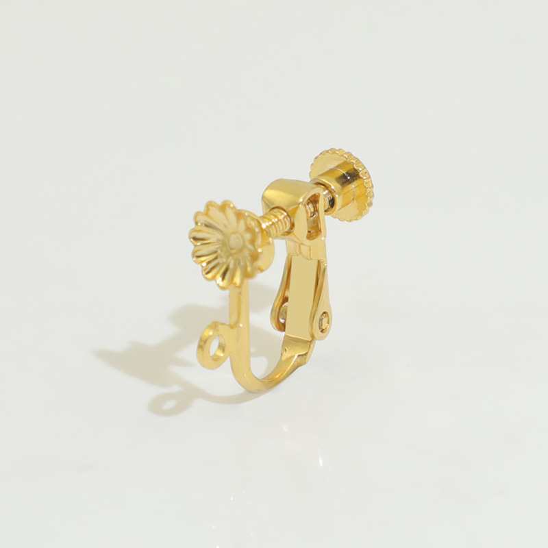 The flower support has a hanging screw ear clip