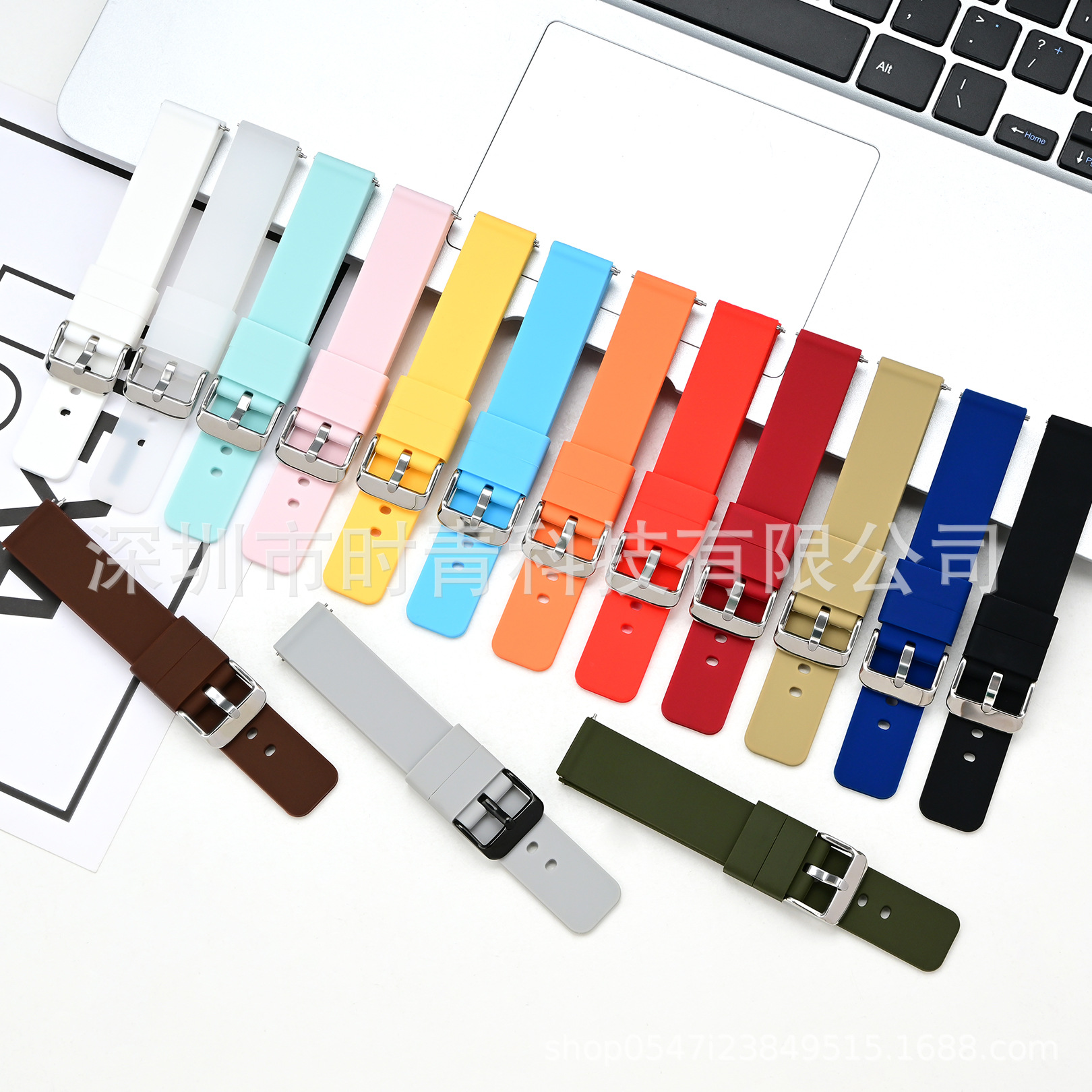 Switch Ear Multi-Color Silicone Waterproof Smart Watch Strap 16/18/20/22/24mm Quick Release Strap Accessories