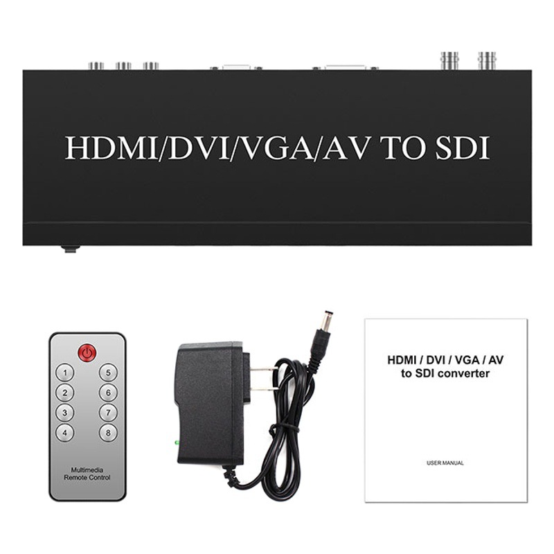 HDMI VGA AV DVI a SDI multiformato Conversión de señal de vídeo SDI señal de vídeo digital