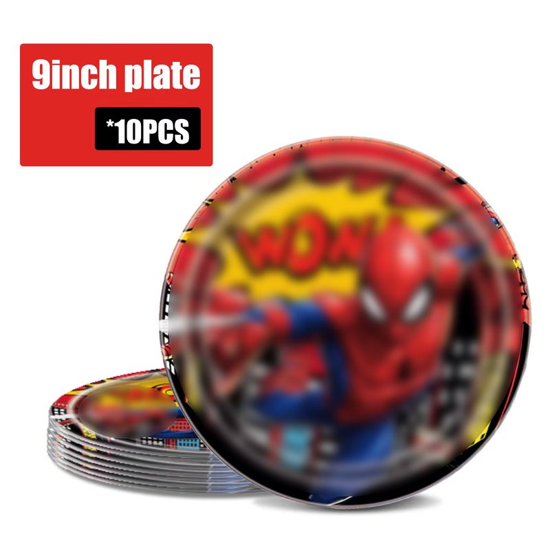 Spider-Man party supplies spiderman tableware paper plates paper cups tablecloth birthday decoration set balloons and decorations Spider-Man party supplies spiderman tableware paper plates paper cups tablecloth birthday decoration set balloons and decorations