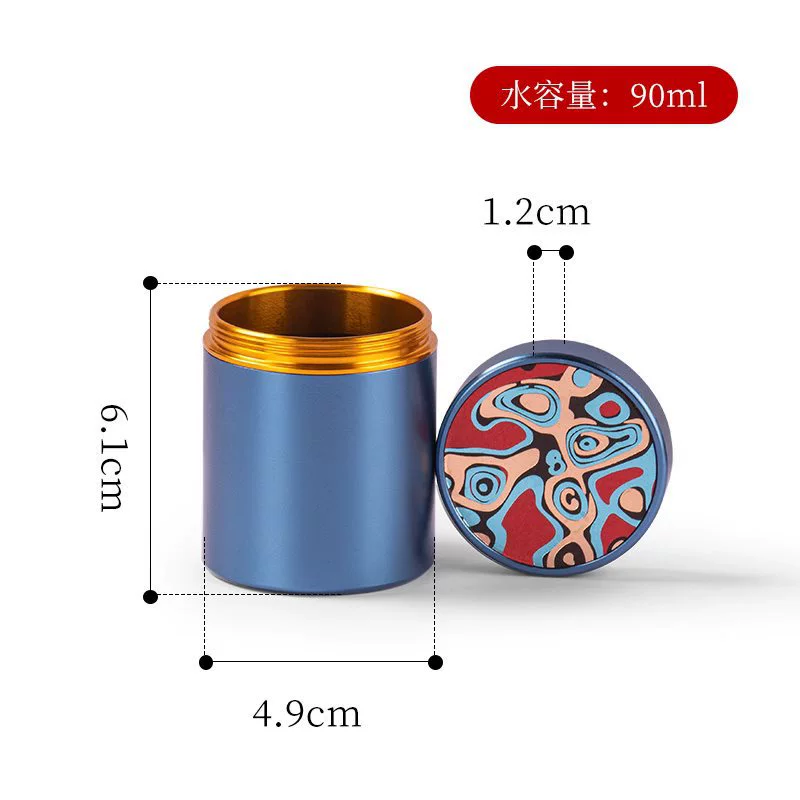 Metal handheld tea for traveling, small box
