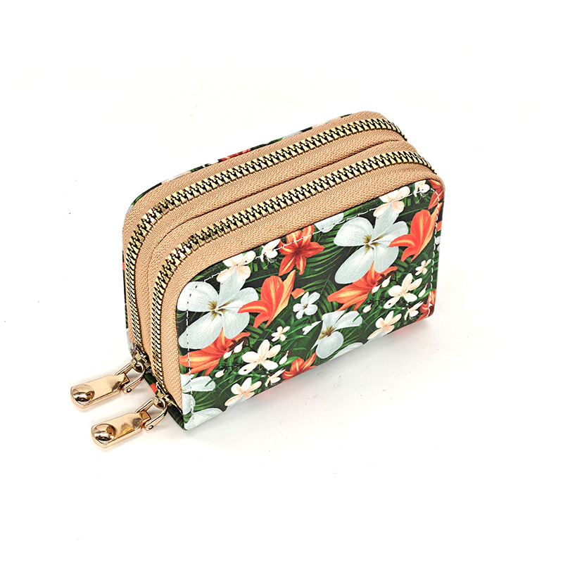 Bolsa de tarjetas Guofeng para mujeres de gran capacidad multi-tarjeta multifuncional billetera con cremallera para mujeres anti-magnetizado bolsa de tarjetas de lujo ligera