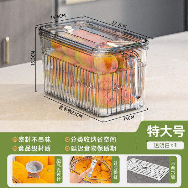Caja de almacenamiento de refrigerador Caja de conservación fresca de grado alimenticio Caja de huevos especial para verduras y frutas de cocina Caja de almacenamiento de huevos congelados