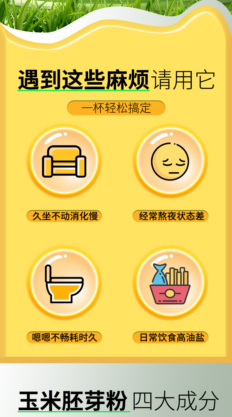 Corn Germ Powder Solid Drink 300g Prebiotic Corn Oligopeptide Meal Replacement Drink Mix 30 Sticks quality and texture