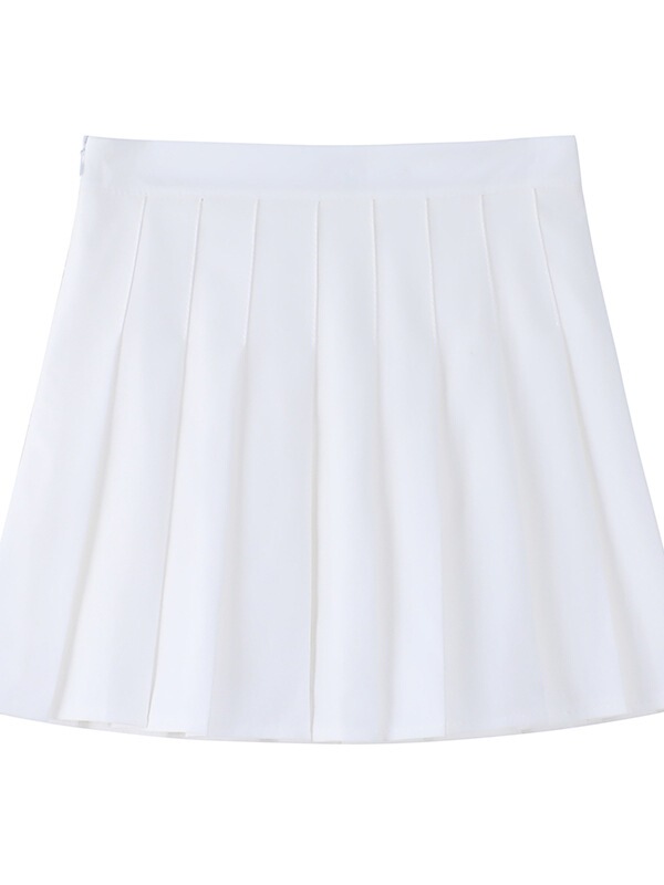 (加长+裤+拉链+纽扣）百褶裙制服裙子半身裙春夏季短裙秋冬|undefined