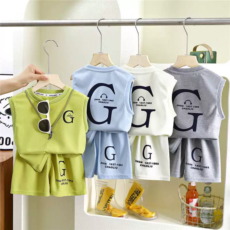 Children's vest, summer set, shorts for boys, summer clothing, children's clothing