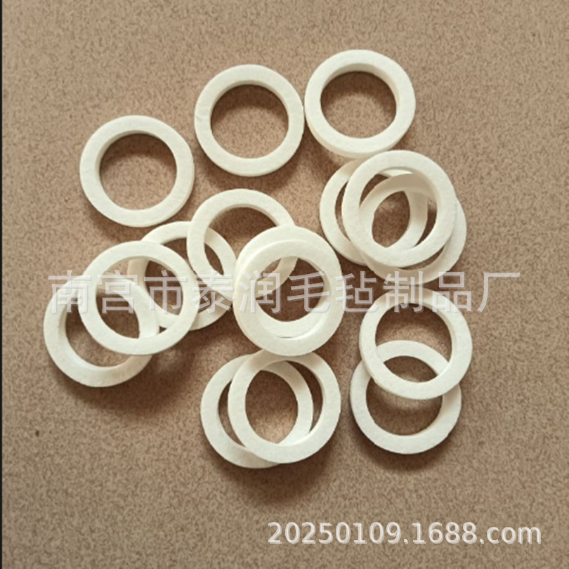 羊毛毡垫圈批发机械密封防滑高密度工业羊毛毡异型吸油毛毡块垫片