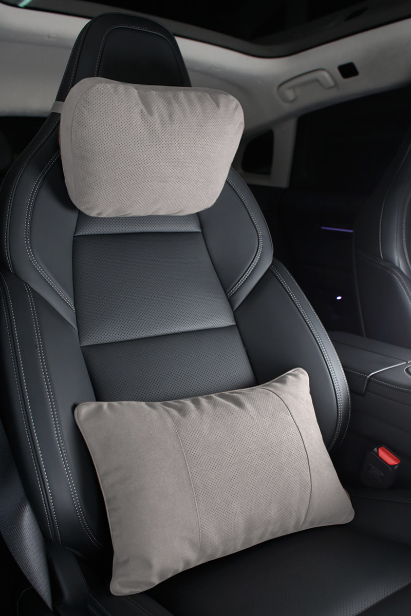 Suitable for extremely krypton integrated double-buckle sports seat car headrest BYD Han double strap neck pillow lumbar support