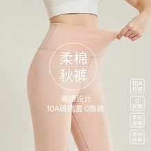 高腰纯棉秋裤女士保暖裤春秋薄款大码10A抗菌打底裤新款线裤冬季
