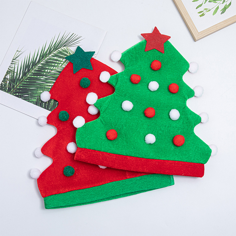 Cross-border popular Christmas decoration supplies cartoon party creative Christmas tree party hat elf hat wholesale
