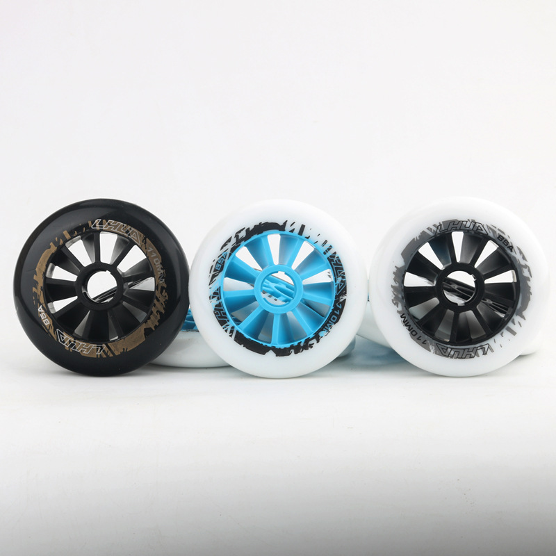 Professional speed skating wheels, large wheels, inline skating wheels, single-row large wheels, high elasticity, wear-resistant, racing wheels.