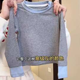 女童牛仔裤春装套装2026新款洋气女宝宽松涂鸦牛仔裤春季阔腿长裤