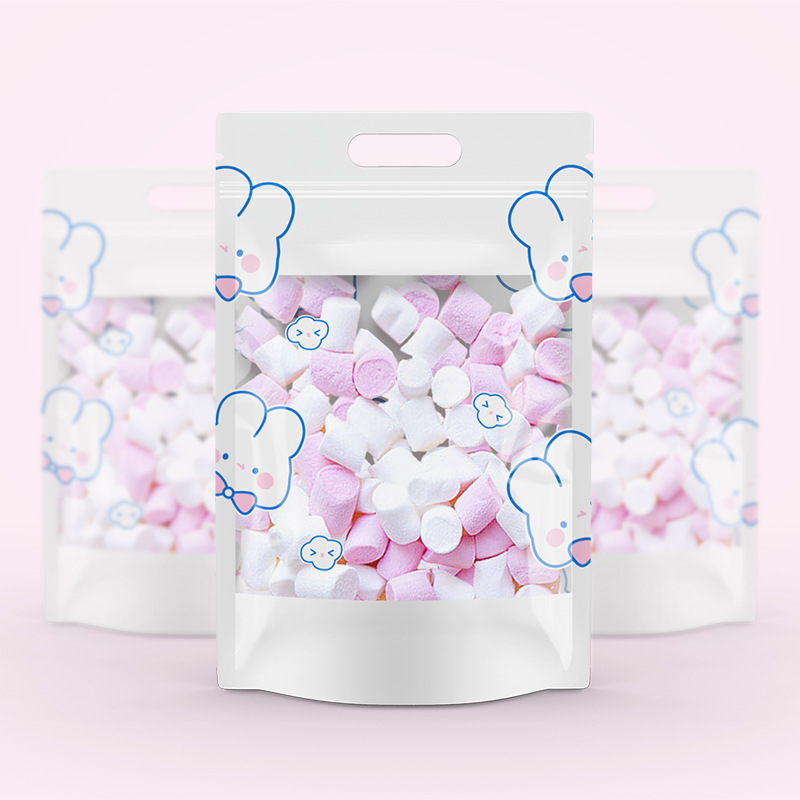 Cartoon creative biscuit snack bag candy snowflake snack food storage carry bag baking bread sanding self-sealing bag
