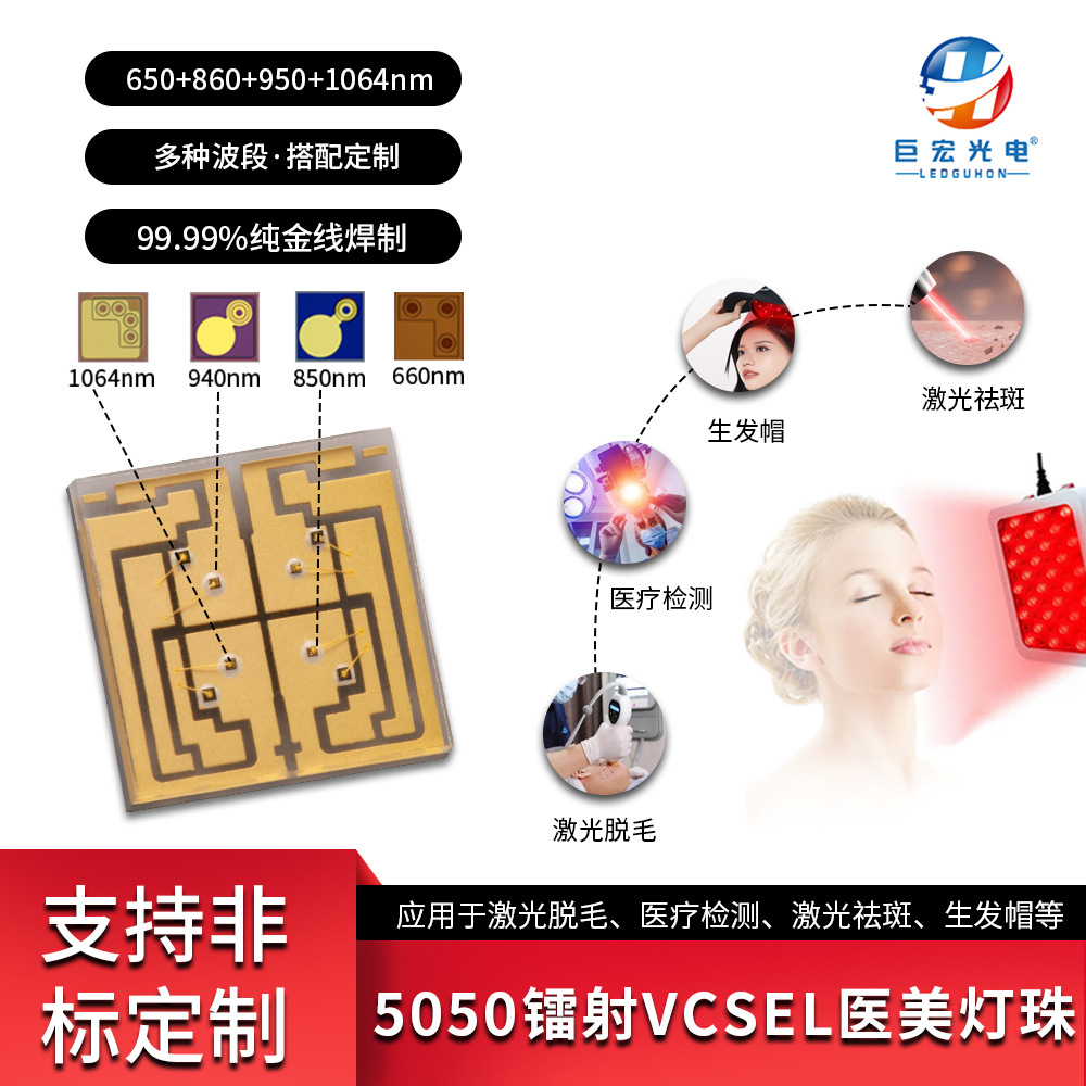 ����5050�������ҽ�����Ƶ�660+850+940+1064nm�ನ���������