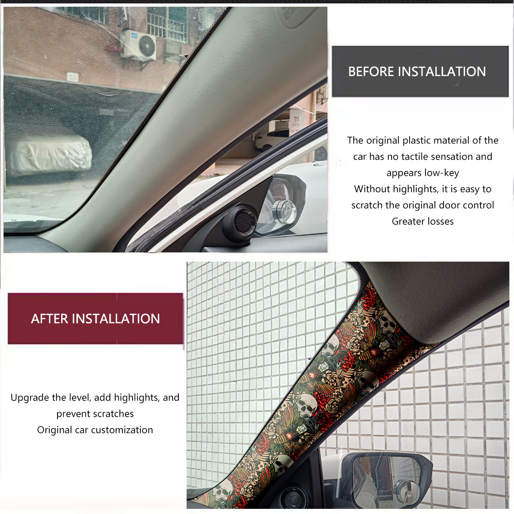 Car Interior Renovation Decal ABC Pillar Self-adhesive Creative Interior