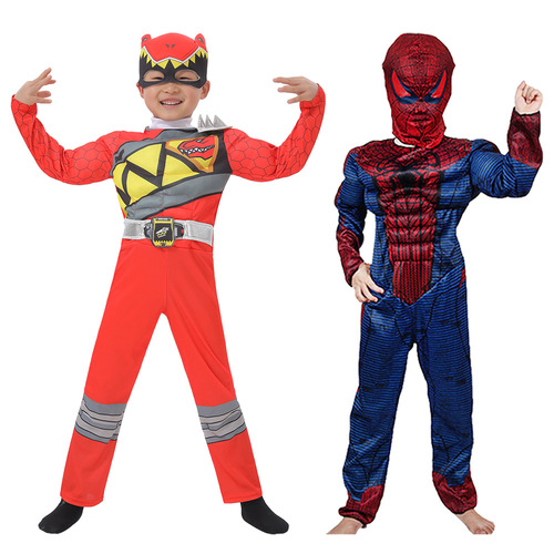 Captain America Superhero Costume Hulk Spider-Man Children's Performance Clothes Thor Superman Performance Costume