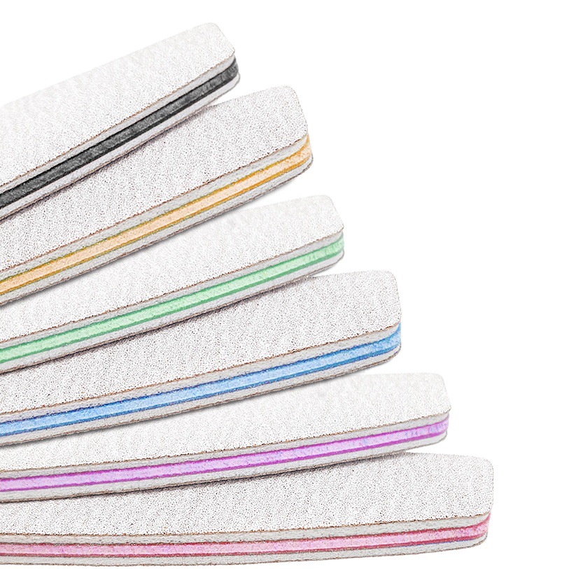 Wear-resistant printing digital nail rub color core with teeth gray and white grinding strip double-sided nail file for real nail repair high-end rub