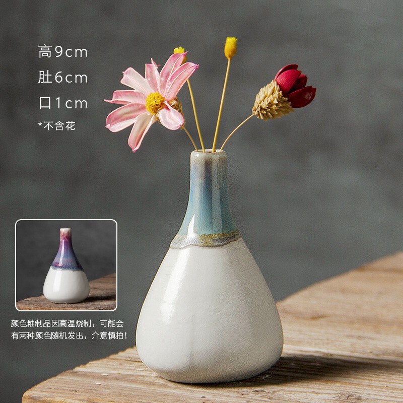 景德镇陶瓷小花瓶ins风卧室水培植物客厅摆件插花干花手工装饰品|undefined