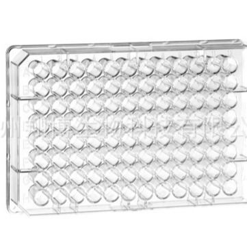 96孔不可拆，F底酶标板，高结合力，透明，无盖