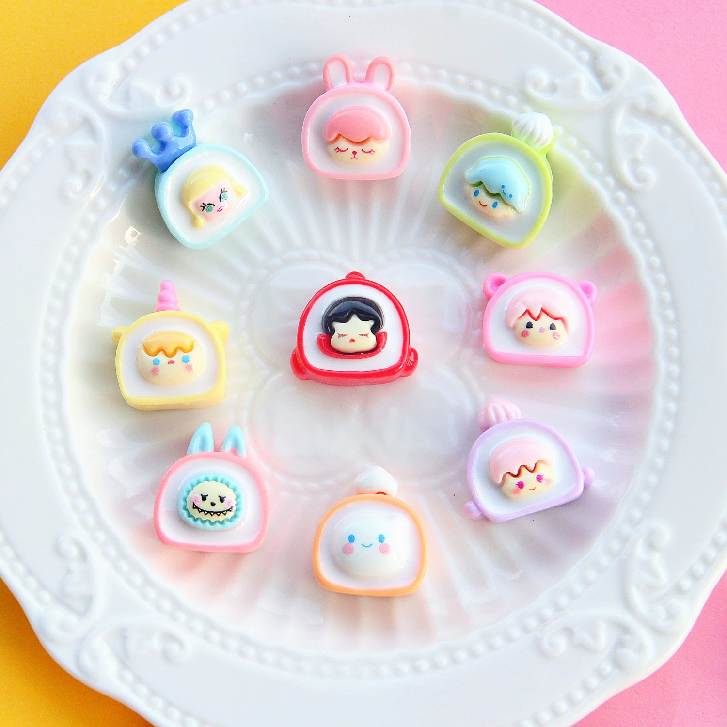 Cartoon cream hairpins, accessory, accessories, wide color palette