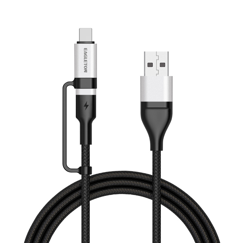 4-in-1 Braided C-To-C Cable Usb-C Charging USB Cable 2.4A New Model Suitable for Mobile Phones and Computers
