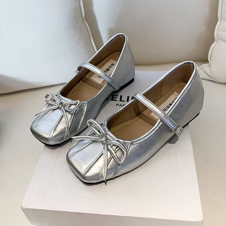 Zapatos Mary Jane de estilo francés con aumento de altura de 5 cm para mujer, nuevos zapatos de otoño 2025 versátiles, retro, antideslizantes, con lazo, zapatos individuales