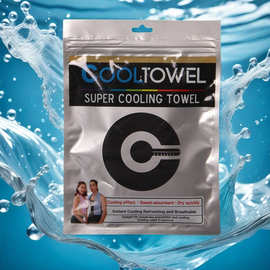 cooltowel冷感毛巾包装袋冰巾冰冻毛巾铝箔自封袋3D毛巾袋批发