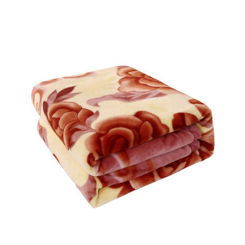 Manufacturer Direct Supply Roshelle Wool Blanket Double Layer Thickened Milk Fleece Cover Blanket Autumn Winter Modern Chinese Style Home Coral Blanket