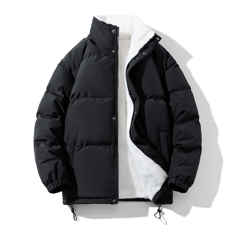 Men's Clothing cotton padded jacket loose casual cotton jacket trendy thickened stand collar cotton jacket_voghion.com