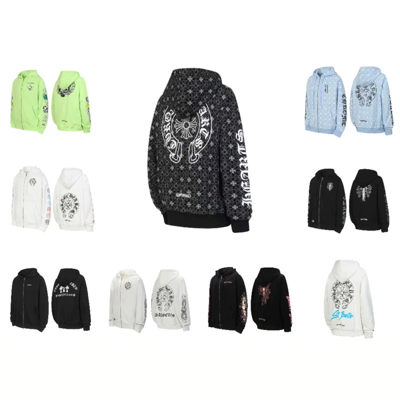 25ss correct version Chrome Hearts cross-print hooded sweatshirt, versatile trendy fashion wholesale