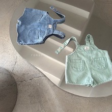 儿童背带裤春季衣服韩版童装婴幼宝宝外出服春款男女童春装牛仔裤