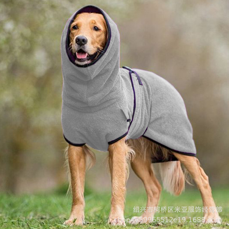 Europa y América nueva correa hebilla perro engrosada ropa de abrigo Amazon pullover ropa para perros de color sólido para mascotas