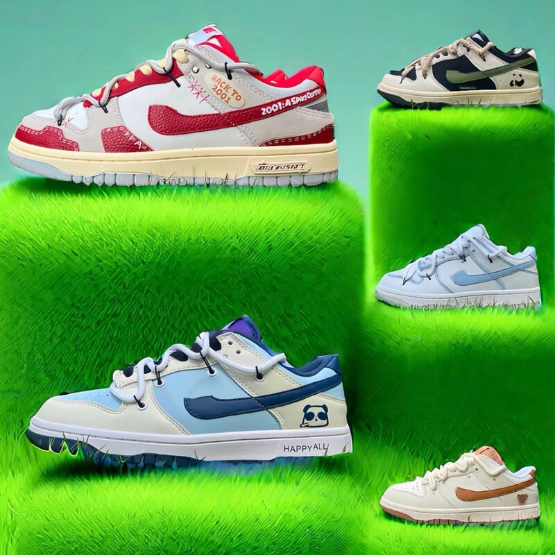 High-Quality Dunk Sb Color Matching Men's and Women's Couple's Deconstructed Drawstring Dunk Series Low-Top Sports and Leisure Sneakers